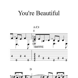 You're Beautiful. Ноты и табы для гитары