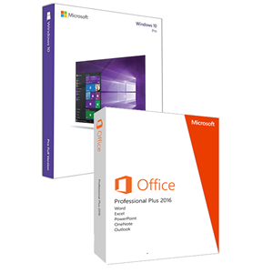 Windows 10 Pro + Schlüssel MS Office 2016 Pro Plus