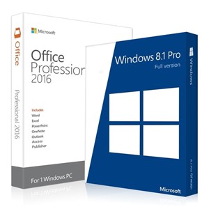 Windows 8.1 Pro + Microsoft Office 2016 Profesyonel Artı