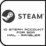 Steam Account Пак из 10 Для SDA Limit Rambler