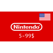 ✅Nintendo🔥Gift Card 5$—99$🔵(USA) [Payment by card