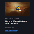 World of Warcraft 60 дней подписки + WoW classic РФ СНГ