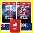 ⭐️ALL GIFT CARDS⭐️🇳🇿 League of Legends 10-150 AUD(NZ)