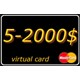 5-15   $ (USD) виртуальная карта Mastercard (выписка)