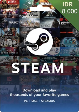 Steam Wallet 8000 IDR - Digital Gift Card - Indonesia