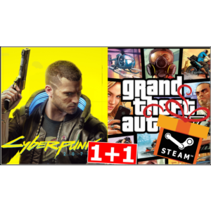 Обложка 🔥 +🔥 Cyberpunk 2077 + GTA 5 - STEAM (1+1) (GLOBAL) ✅