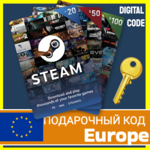 Обложка ⭐️СТИМ КАРТЫ⭐🇪🇺 EURO STEAM ЕВРО КОД ЕВРОПА ПОПОЛНИТЬ