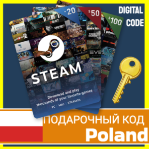 Обложка ⭐️СТИМ КАРТЫ⭐🇵🇱 Польша STEAM GIFT КОД PLN ПОПОЛНИТЬ