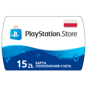 Обложка Карта PlayStation(PSN) 15 PLN (Злотых)🔵Польша