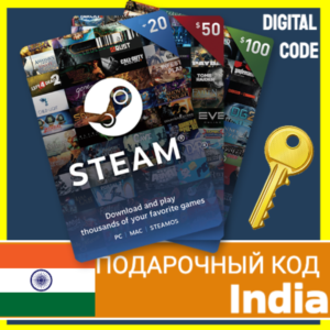 Обложка ⭐️СТИМ КАРТЫ⭐🇮🇳 INDIA STEAM GIFT КОД Индия INR Rupia