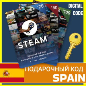 Обложка ⭐️СТИМ КАРТЫ⭐🇪🇸 Spain STEAM GIFT КОД Испания EURO EUR