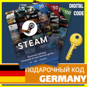 Обложка ⭐️СТИМ КАРТЫ⭐🇩🇪 Germany STEAM GIFT КОД Германия EURO