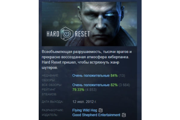 Hard Reset Extended edition АВТОДОСТАВКА STEAM GLOBAL МГНОВЕННО ЛИЦЕНЗИЯ
