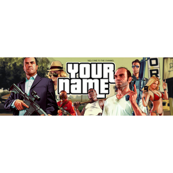 Psd-шаблон баннер (шапки) для Twitch GTA 5