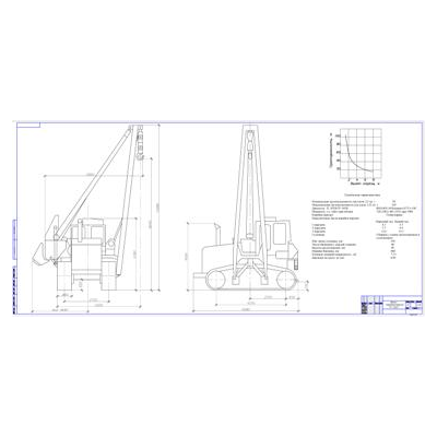 Чертеж Кран-трубоукладчик ТГ - 503