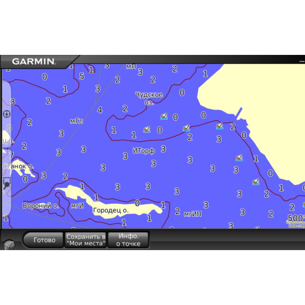 Карта Псково-Чудского озера для GARMIN