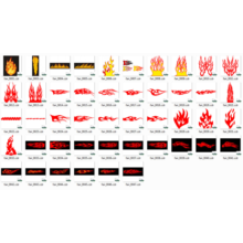 Graphics flame of fire (in the vector)
