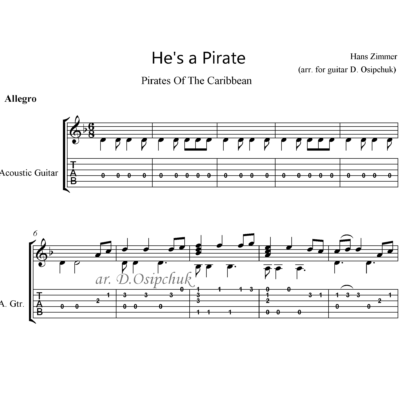 Pirates Of The Caribbean guitar cover