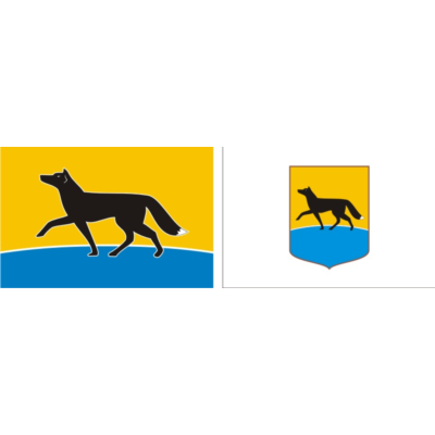 герб и флаг Сургут в векторе