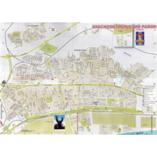 Detailed map of Dzerzhinsky district of Volgograd.