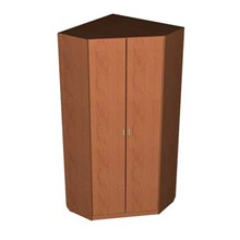 Draft corner cabinet with two doors.