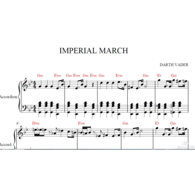 IMPERIAL MARCH(STAR WARS)для аккордеона/фортепиано