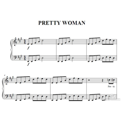 ELVIS PRESLEY (PRETTY WOMAN) для аккордеона/фортепиано