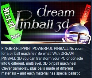Dream Pinball 3D ?STEAM KEY REGION FREE GLOBAL