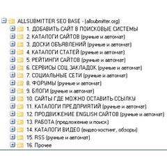 2023г. Свежая база для Allsubmitter, поднимает в поиске