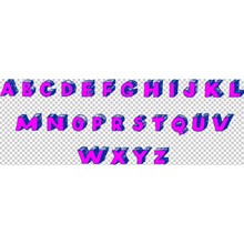 Hand-drawn latin alphabet in vector
