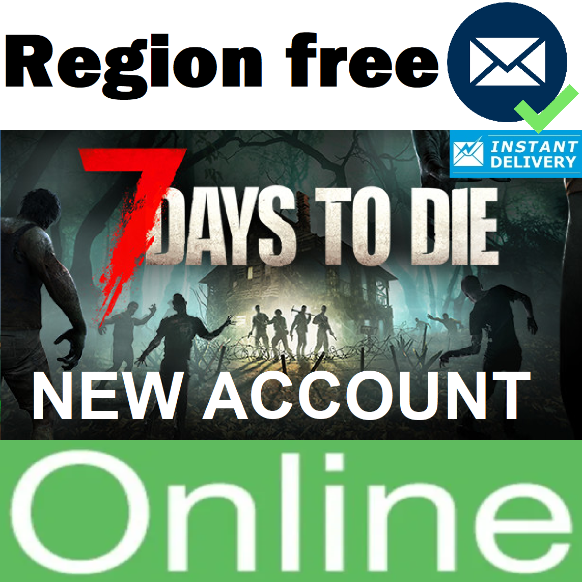 Купить аккаунт 7 Days to Die новый STEAM аккаунт + EMAIL (Region Free)  дешево за 100 ₽