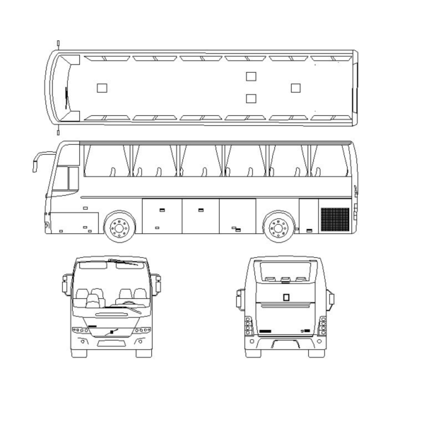 Чертеж автобуса фирмы VOLVO