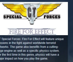 CT Special Forces Fire for Effect STEAM KEY REGION FREE