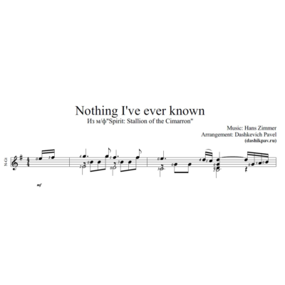 Nothing I´ve ever known-ноты и табы для гитары
