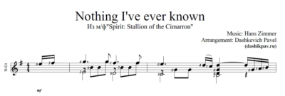 Nothing I've ever known-ноты и табы для гитары
