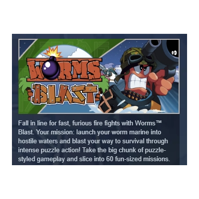Worms Blast  STEAM KEY REGION GLOBAL+РОССИЯ
