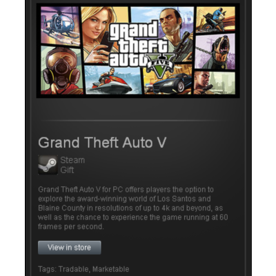 Grand Theft Auto V (GTA 5) - STEAM Gift - Region Free / ROW / GLOBAL