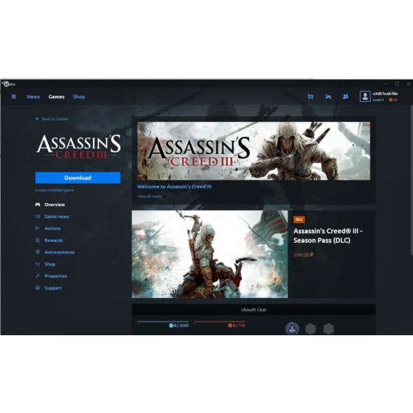 Assassin´s Creed III (Uplay account) Multilanguage