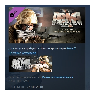 Arma 2: British Armed Forces STEAM KEY GLOBAL+РОССИЯ