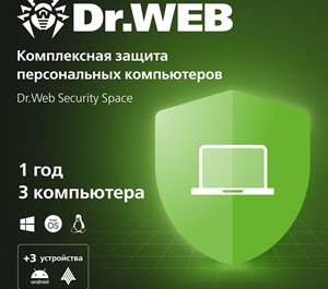 Обложка Dr.Web: 3 ПК + 3 Android на 1 год