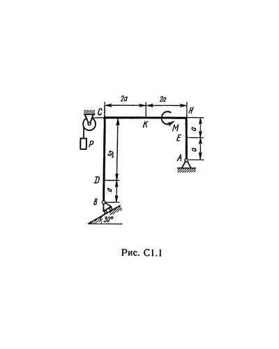 Решение С1-10 (Рисунок С1.1 условие 0 С.М. Тарг 1989 г)