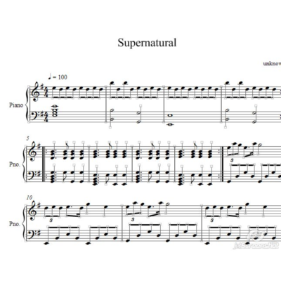 SuperNatural ноты для фортепиано