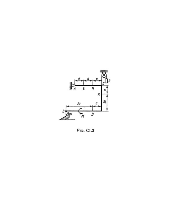Решение С1-33 (Рисунок С1.3 условие 3 С.М. Тарг 1989 г)