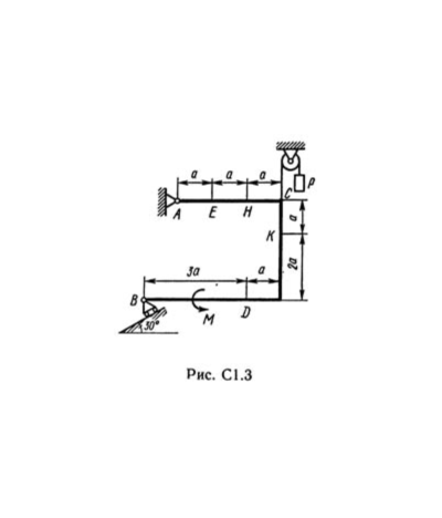Решение С1-35 (Рисунок С1.3 условие 5 С.М. Тарг 1989 г)