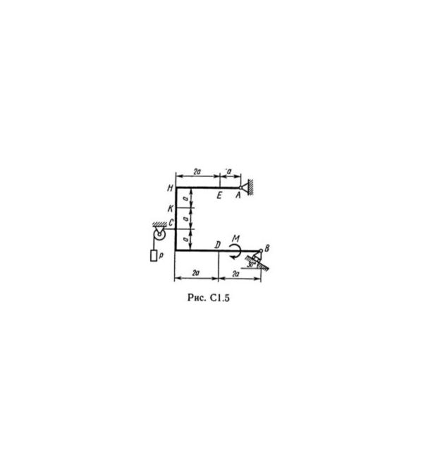 Решение С1-51 (Рисунок С1.5 условие 1 С.М. Тарг 1989 г)