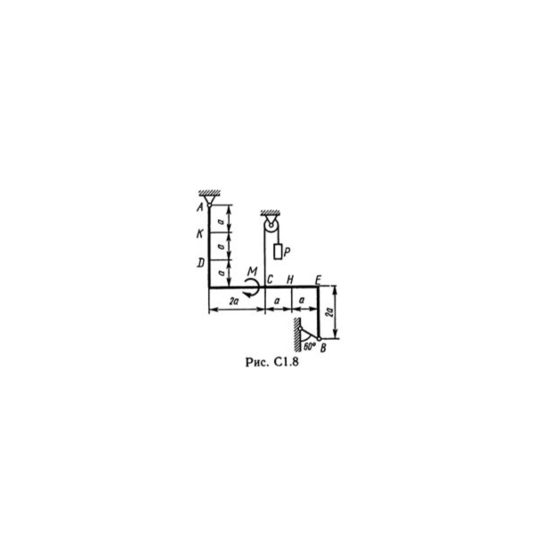 Решение С1-88 (Рисунок С1.8 условие 8 С.М. Тарг 1989 г)