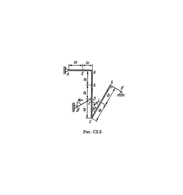 Решение С2-33 (Рисунок С2.3 условие 3 С.М. Тарг 1989 г)