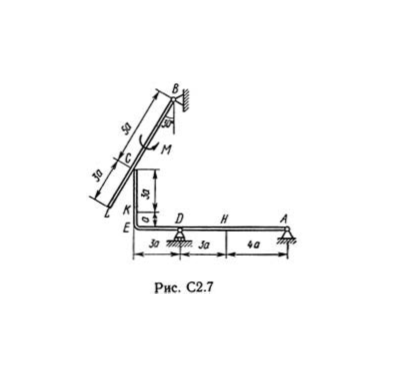 Решение С2-70 (Рисунок С2.7 условие 0 С.М. Тарг 1989 г)
