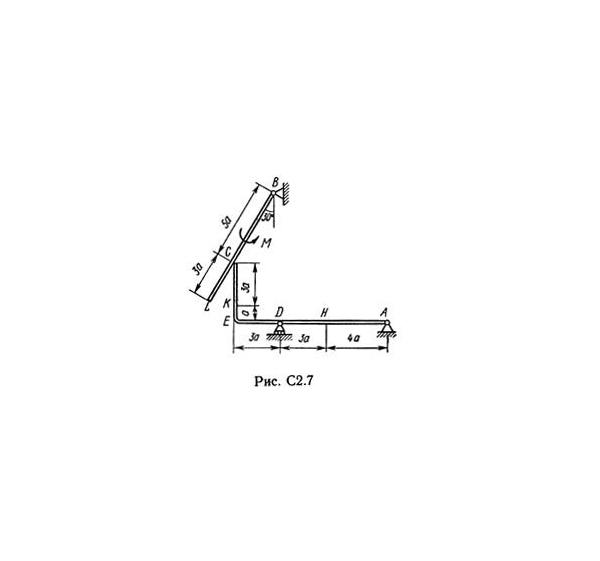 Решение С2-75 (Рисунок С2.7 условие 5 С.М. Тарг 1989 г)