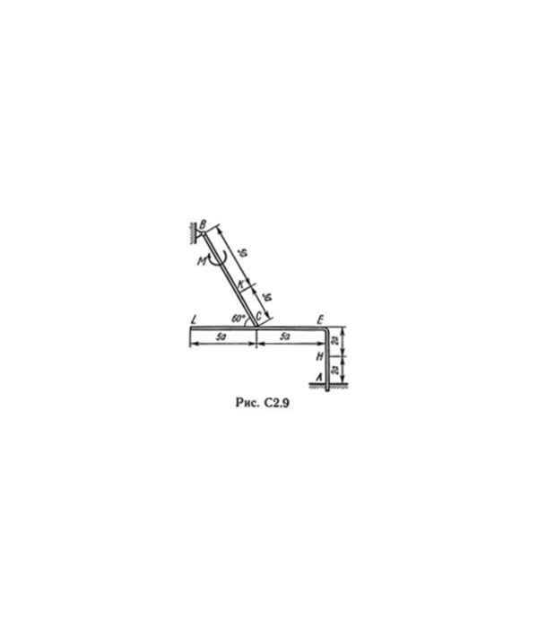 Решение С2-95 (Рисунок С2.9 условие 5 С.М. Тарг 1989 г)